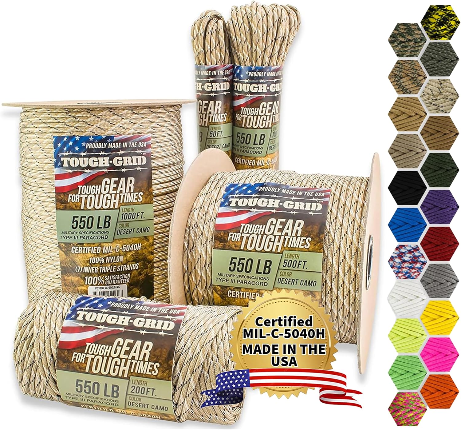Outdoor Adventure Usa - 550 Paracord Rope Nylon Parachute Cord,