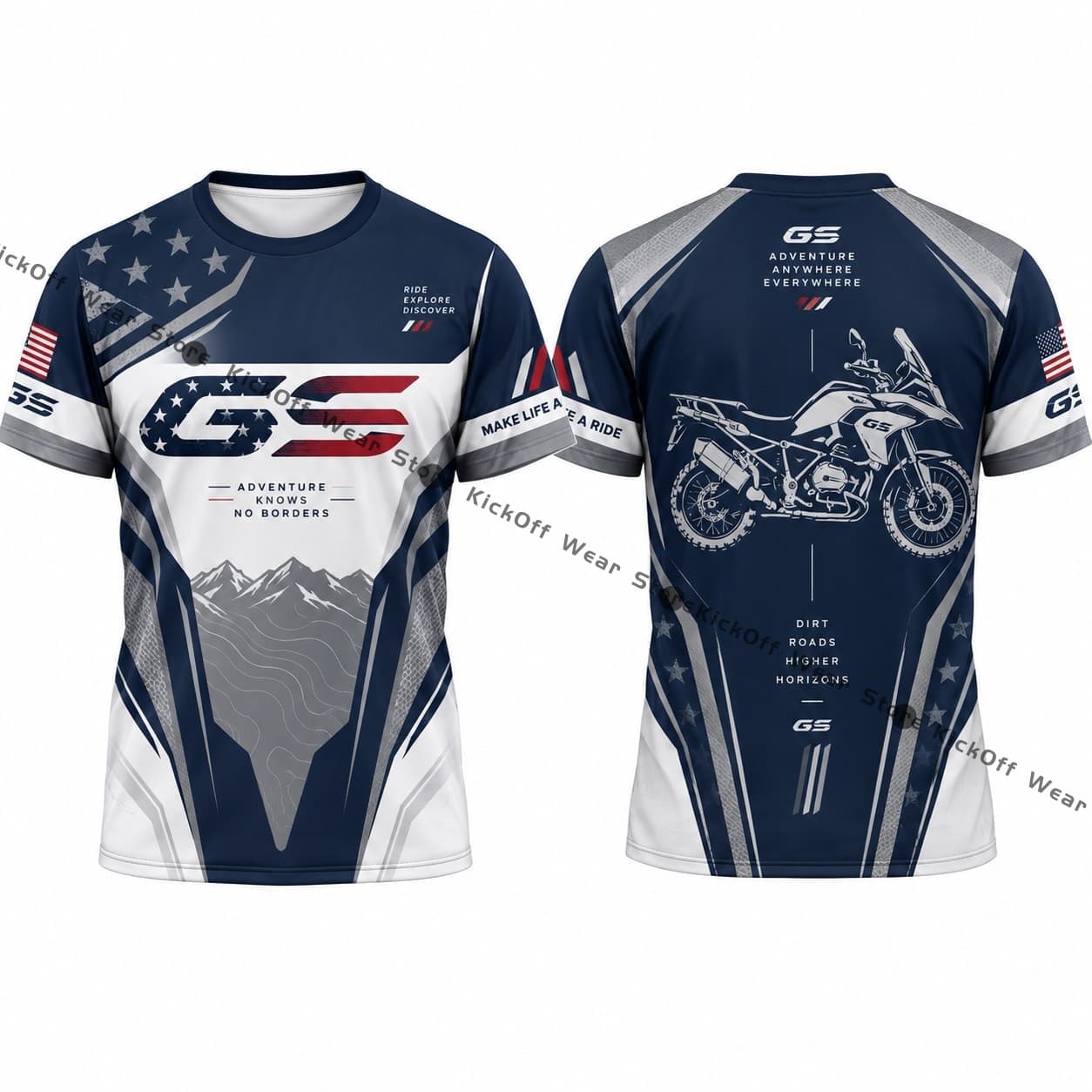 Mens T Shirt GS Motorcycle USA - Outdoor Adventure Usa review and price