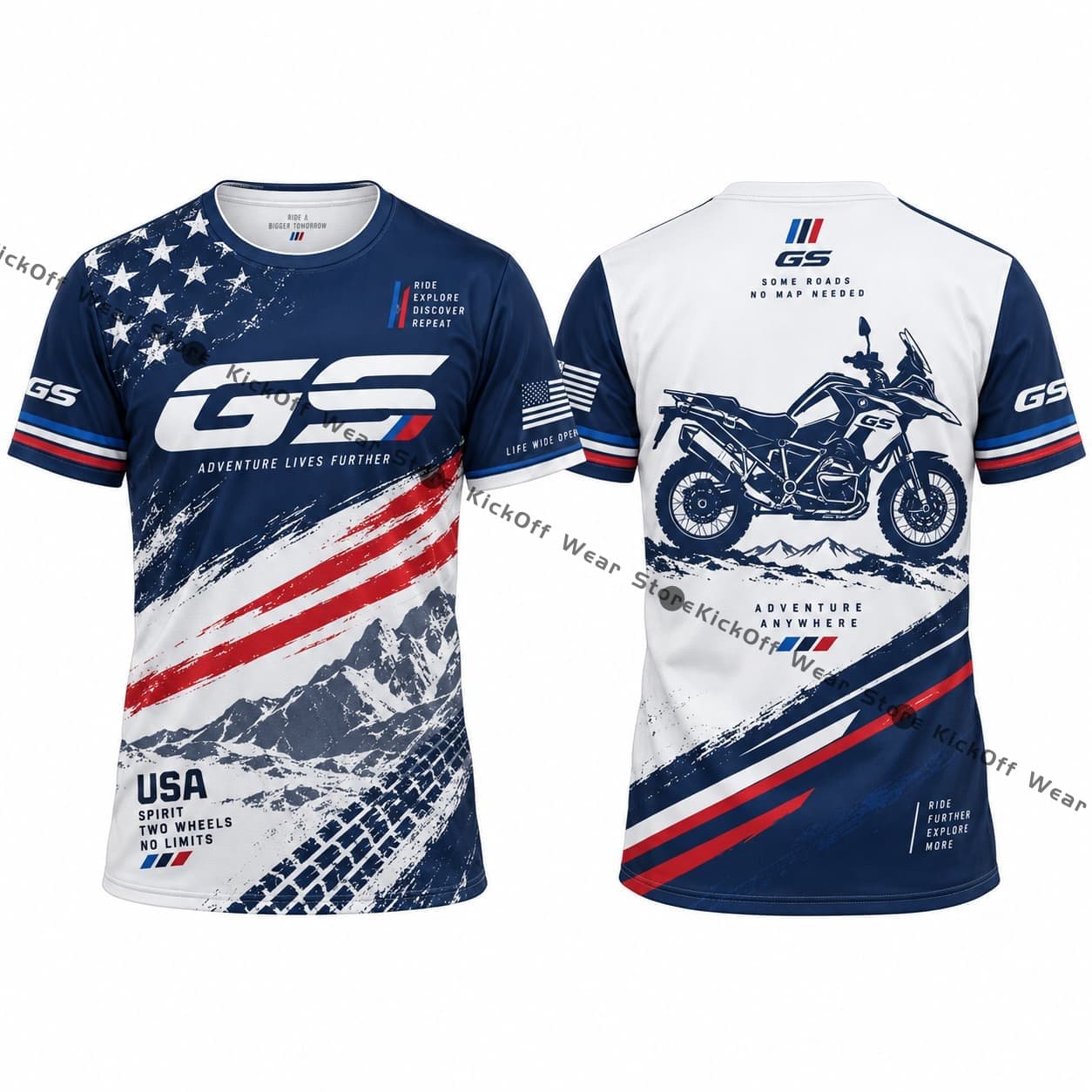 Mens T Shirt GS Motorcycle USA - Outdoor Adventure Usa review and price
